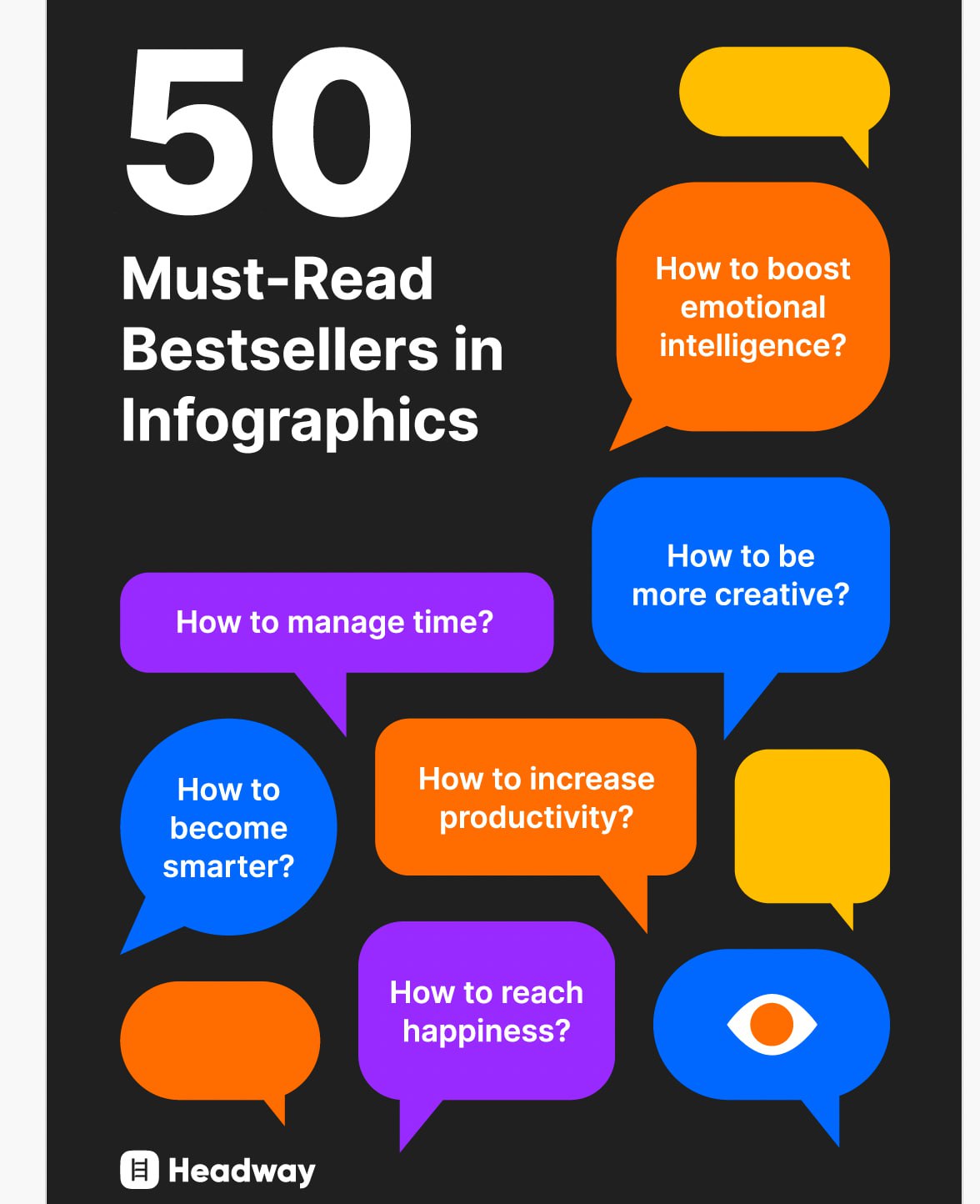 50 Must-Read Bestsellers in Infographics Headway